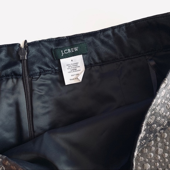 J. Crew Shiny Circle Pattern Textured Pencil Skirt - Picture 4 of 6